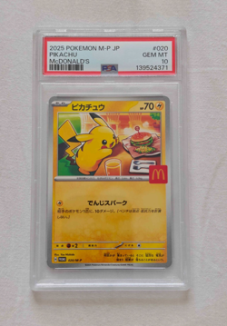 PSA 10 Pikachu 020/M-P McDonald's Happy Set Promo 2025 Pokemon Card Japanese - Image 1