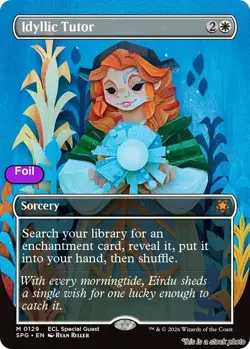 MTG Foil Idyllic Tutor (Borderless) Card #129 Special Guests NM Magic - Image 1