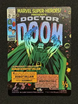Doctor Doom (Borderless Foil) (#0394) Marvel Super Heroes MTG Card - Image 2