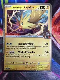 Team Rocket's Zapdos (Gamestop Exclusive) 070/182 Miscellaneous Cards & Products - Image 1