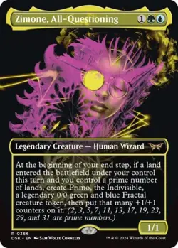Zimone, All-Questioning (Showcase) - NM Foil R : Duskmourn: House of Horror - Image 1