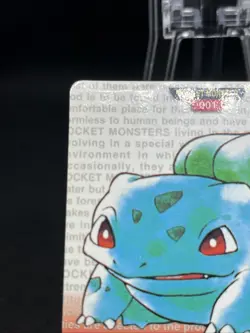 BULBASAUR No. 001 1996 Bandai Carddass RED Japanese Pokemon Card - Image 3