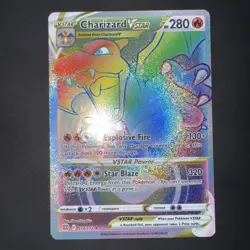 Pokemon TCG Charizard VSTAR Rainbow Secret Rare Card Brilliant Stars 174/172 ENG - Image 1