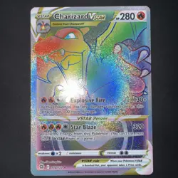 Pokemon TCG Charizard VSTAR Rainbow Secret Rare Card Brilliant Stars 174/172 ENG - Image 4