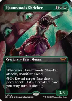 Hauntwoods Shrieker (Borderless) - NM Foil M : Duskmourn: House of Horror - Image 1