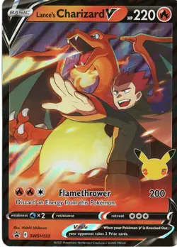 LANCE'S CHARIZARD V SWSH133 P JUMBO CARD POKEMON HOLO NM/M - Image 1