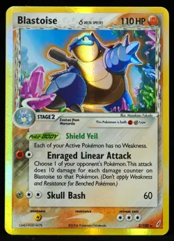 Blastoise #2/100 Crystal Guardians NM/VLP Pokemon Card - Image 1