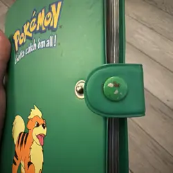 Pokemon TCG Collectible Binder - Growlithe, Green - Vintage Rare With Cards - Image 2