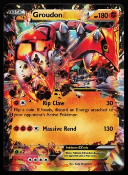 Groudon EX 85/160 Holo Primal Clash Pokemon Card - Image 1