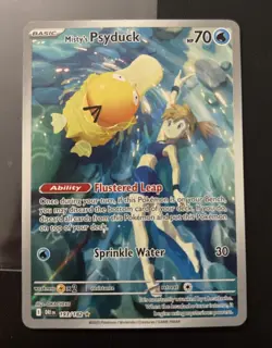 Pokemon card Misty's Psyduck 193/182 SV10 Illustration Rare IR destined rivals - Image 1