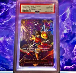 2025 ONE PIECE OP13 Monkey.D.Luffy- CARRYING ON HIS WILL | SP #119 PSA 10 - Image 1