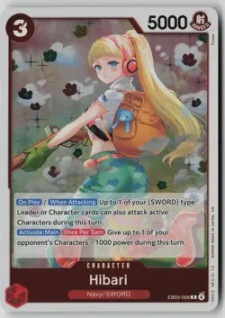 Hibari EB03-008 One Piece Extra Booster: One Piece Heroines Edition Rare NM - Image 1