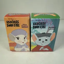 Vintage 1990s McDonald's DISNEY Rescuers Down Under Ornaments Set - Image 1