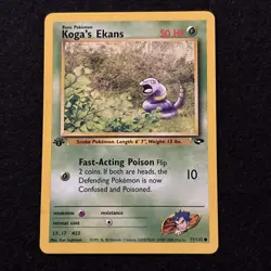 Koga's Ekans 77/132 1st Edition Gym Challenge - Image 1