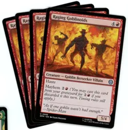 x4 Raging Goblinoids - 0085 - Marvel's Spider-Man - MTG - SHIPS NOW - Image 1