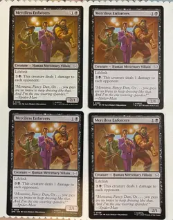 x4 NM Merciless Enforcers, MTG, Marvel's Spider-Man, Magic the Gathering, 58 - Image 1