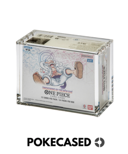 ONE PIECE BOOSTER BOX Acrylic Display Case Magnetic Lid UV TCG POKECASED - Image 1