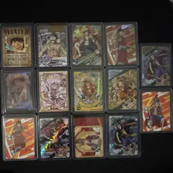 One Piece Holographic CCG Monkey D. Luffy Trading Card Lot 13 Cards - Image 1