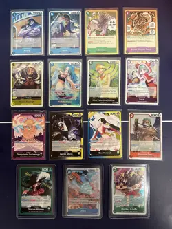 One Piece CCG OP-14 AZURE SEA’S SEVEN ENGLISH CARD LOT SET OF 15 - Image 1
