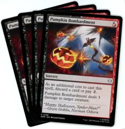 x4 Pumpkin Bombardment - 0139 - Marvel's Spider-Man - MTG - SHIPS NOW - Image 1