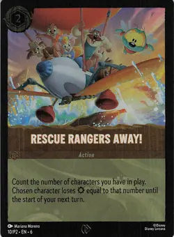 Rescue Rangers Away! Promo Disney Lorcana Promo Cards 10 NM Cold Foil - Image 1
