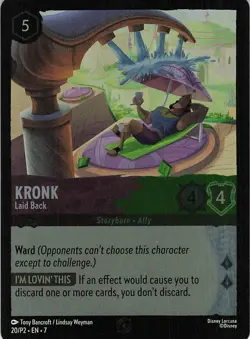 Kronk - Laid Back Promo Disney Lorcana Promo Cards 20 NM Cold Foil - Image 1