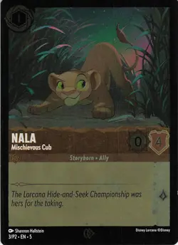 Nala - Mischievous Cub Promo Disney Lorcana Promo Cards 3 NM Cold Foil - Image 1
