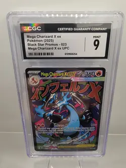 Mega Charizard X ex #023/ME — CGC 9 Mint Mega Evolution Promo Holo Pokemon Card - Image 1