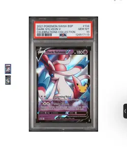 Pokemon TCG 2021 DARK SYLVEON V Celebrations SWSH134 BSP PSA 10 GEM MINT - Image 1
