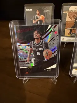 2024-25 Panini Revolution - #'d 33/299 Vortex Stephon Castle plus SPURS - Image 3