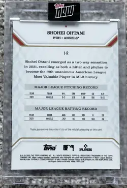 2025 Topps MVP Shohei Ohtani Relics Bat Orange Foil #/25 Angels - Image 2