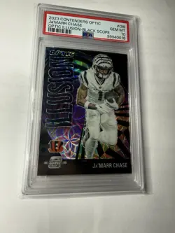 2023 Contenders Optic Optic Illusion🔥Ja'Marr Chase🔥#OI-8 Black Scope #17/25 - Image 1