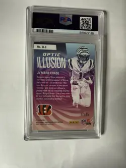 2023 Contenders Optic Optic Illusion🔥Ja'Marr Chase🔥#OI-8 Black Scope #17/25 - Image 2