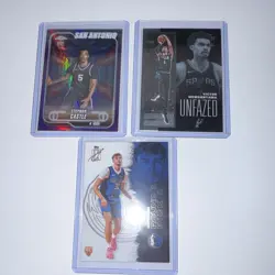 Topps NBA 2024-25 Topps Chrome UNFAZED 3-Card RC Lot Wembanyama/Castle/Flagg - Image 1