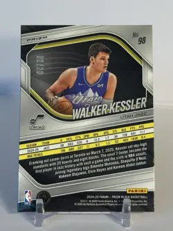Walker Kessler 2024-25 Panini Prizm Black Blossom Prizm /20 LA LAKERS SP #98 - Image 2