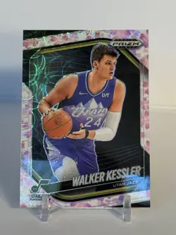 Walker Kessler 2024-25 Panini Prizm Black Blossom Prizm /20 LA LAKERS SP #98 - Image 4
