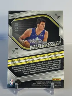 Walker Kessler 2024-25 Panini Prizm Black Blossom Prizm /20 LA LAKERS SP #98 - Image 5