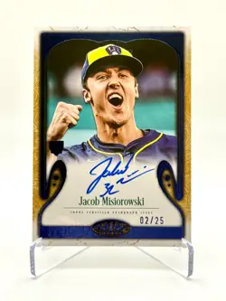 2026 Topps Tier One Jacob Misiorowski Tier One Shots On-Card Auto /25 Brewers RC - Image 1