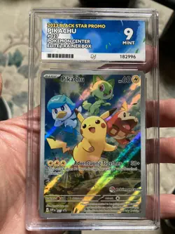 Pokemon Center Stamped Promo Pikachu SVP027 Paldea Evolved ETB ACE 9 027 - Image 1