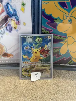 Pokemon TCG Pikachu SVP027 Paldea Evolved Black Star Promo Near Mint - Image 1