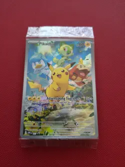 Pokemon TCG Pikachu SVP027 Paldea Evolved Black Star Promo SEALED NM/M Condition - Image 1