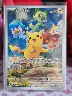 Pokemon TCG Paldea Evolved Pikachu SVP027 Black Star Promo Sealed NM Condition - Image 1