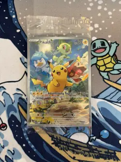 Pokemon Pikachu TCG SVP027 Promo Card Paldea Evolved Rare, Sealed Pack - Image 1