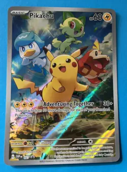 Pokemon Pikachu TCG SVP027 Promo Card Paldea Evolved - Image 1