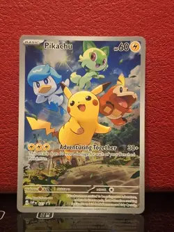 Pokemon TCG Pikachu SVP027 Black Star Promo Paldea Evolved ETB NM - Image 1