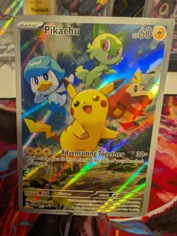 Pokemon Pikachu TCG SVP027 Paldea Evolved Black Star Promo M/Nm Condition - Image 1
