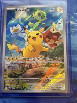 Pokemon TCG Pikachu SVP027 Black Star Promo Paldea Evolved ETB NM - Image 1