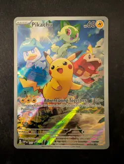 Pokemon TCG Pikachu SVP027 Paldea Evolved Promo Light Played - Image 1