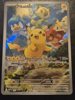 Pikachu SVP027 Paldea Evolved Black Star Promo Card NM Pokemon TCG - Image 1