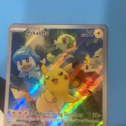 Pokemon Pikachu TCG SVP027 Paldea Evolved Black Star Promo - Image 3
